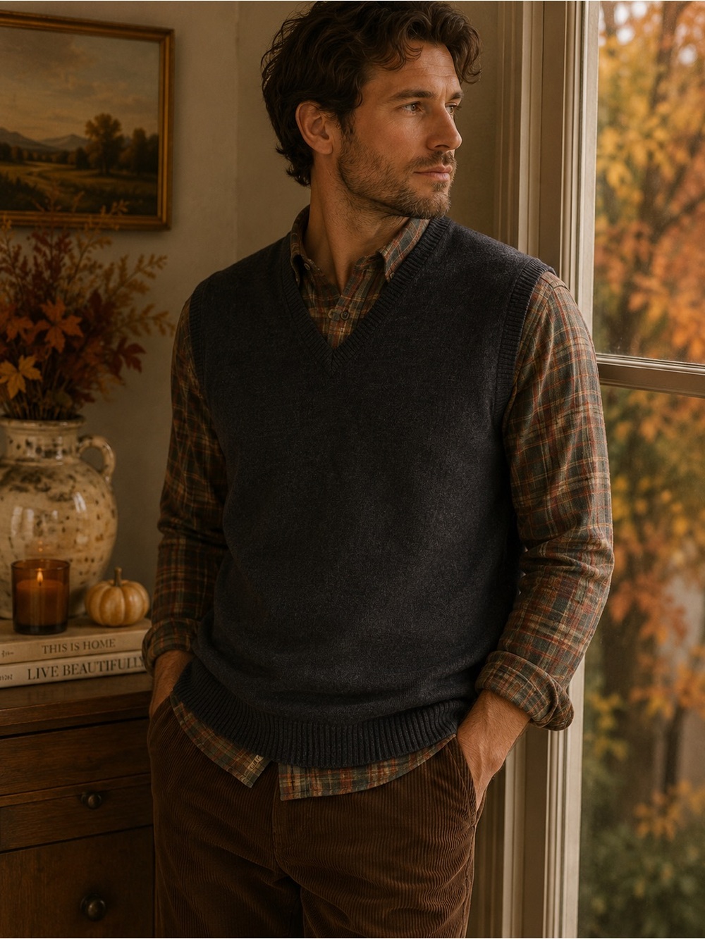 Pronto Uomo Merino Wool Sweater Vest XXL Quiet Luxury Preppy